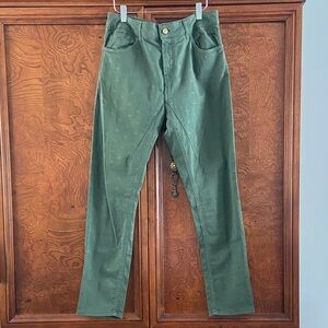 Manila Grace Elegant Olive Jeans Brand New Size 44 Made in Italy
